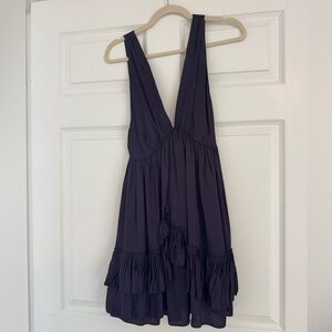 Elizabeth and James Purple Backless Dress
